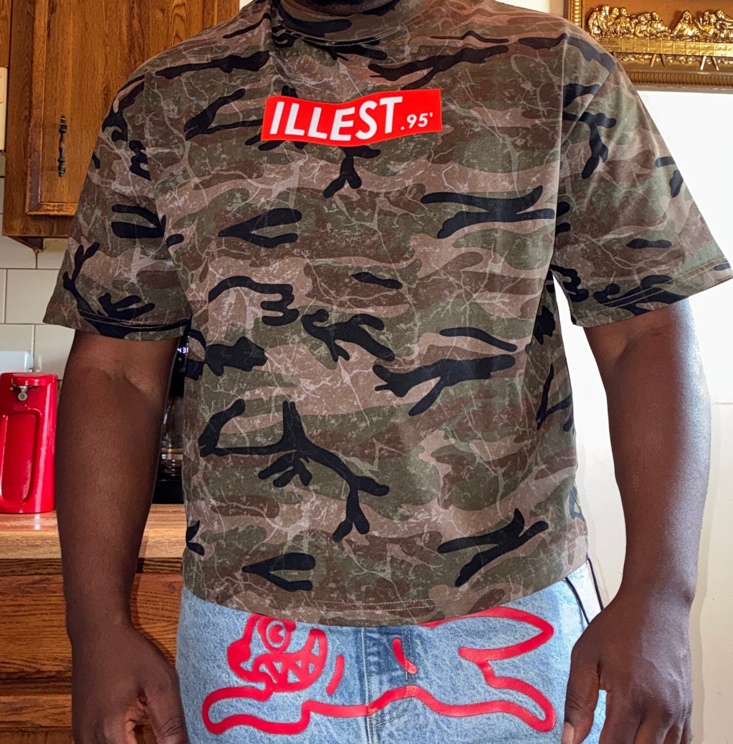 ILLEST Box Logo Camo Print T-Shirt